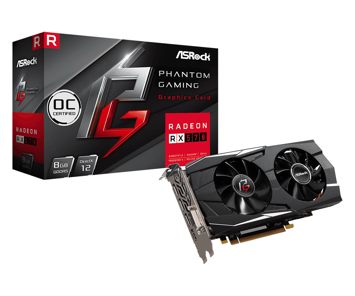 ASRock | AMD Phantom Gaming D Radeon™ RX570 8G OC